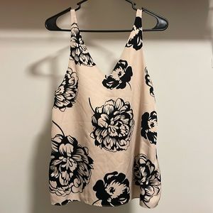 Banana Republic Pink Sleeveless Blouse with Adjustable Straps and Lined